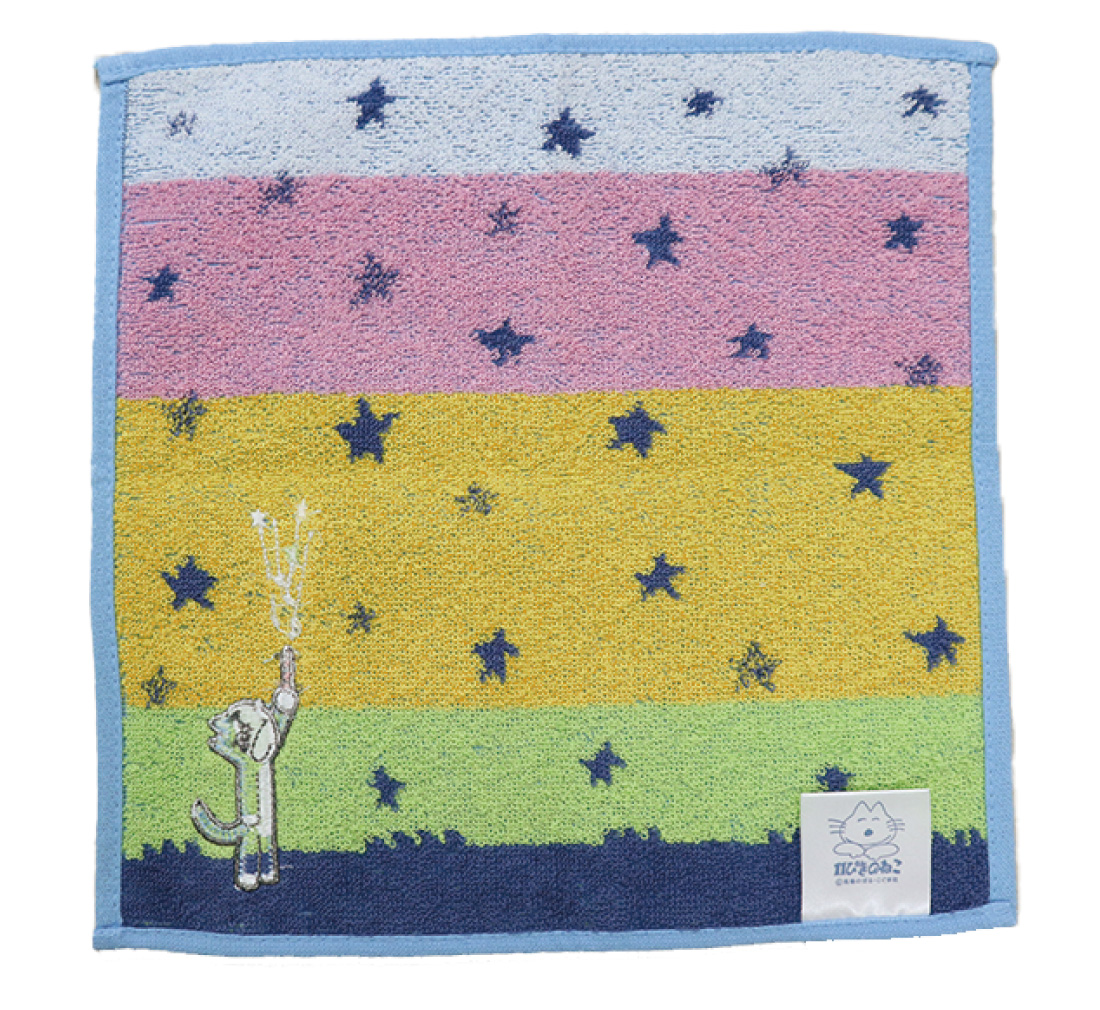 タオルハンカチ 11ぴきのねこ花火